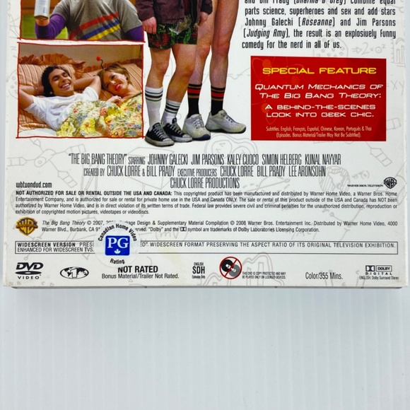 The Big Bang Theory Season 1 DVD Set 3 Discs 2007 TV Series First Season - Picture 3 of 8
